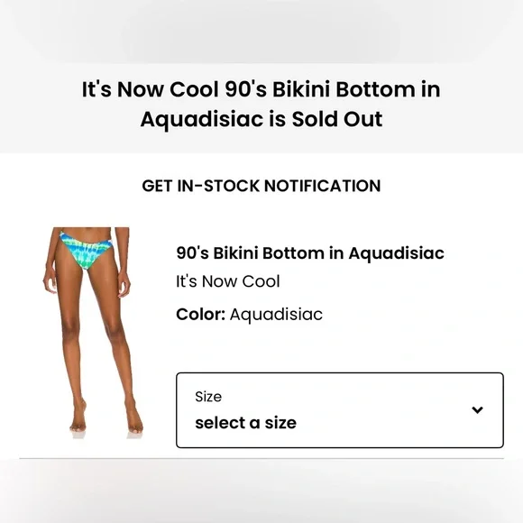 IT’S NOW COOL ❤️‍🔥 AQUADISIAC 90s BIKINI BOTTOM NWT SIZE LARGE